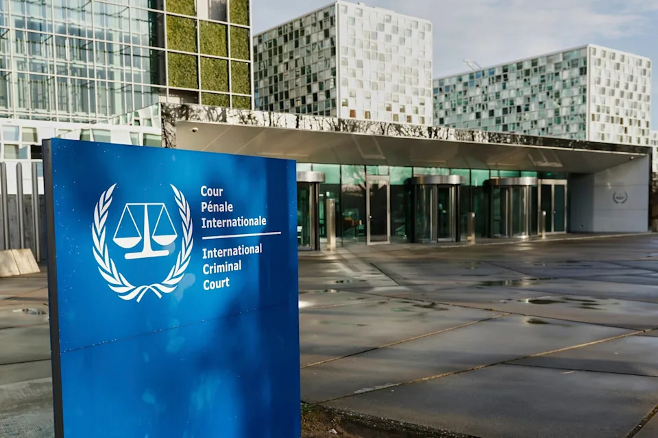 FILE - A general view of the exterior of the International Criminal Court in The Hague, Netherlands, March 12, 2025.