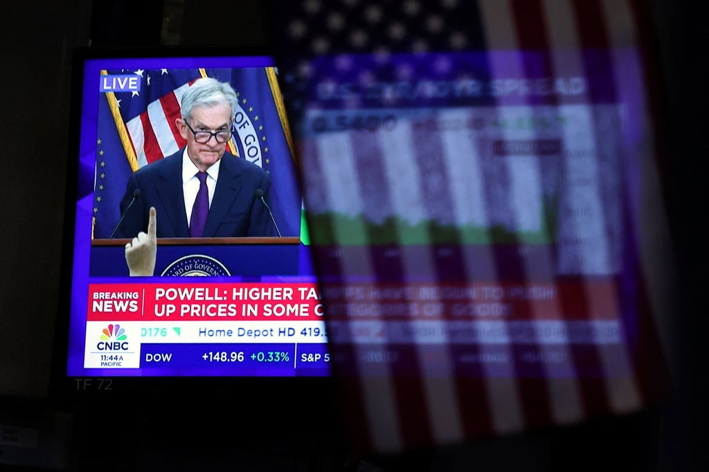 Federal Reserve chair Jerome Powell announces the rate cut on September 17. Photo: Reuters