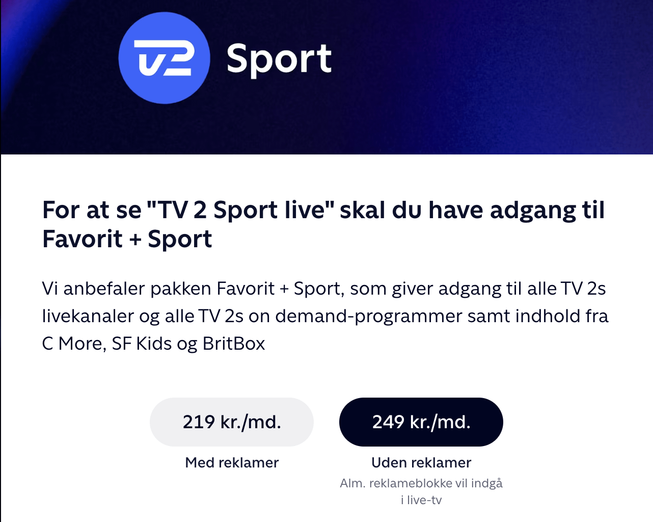 Hvorfor skal jeg købe et bjerg af lort for at få adgang til sport?