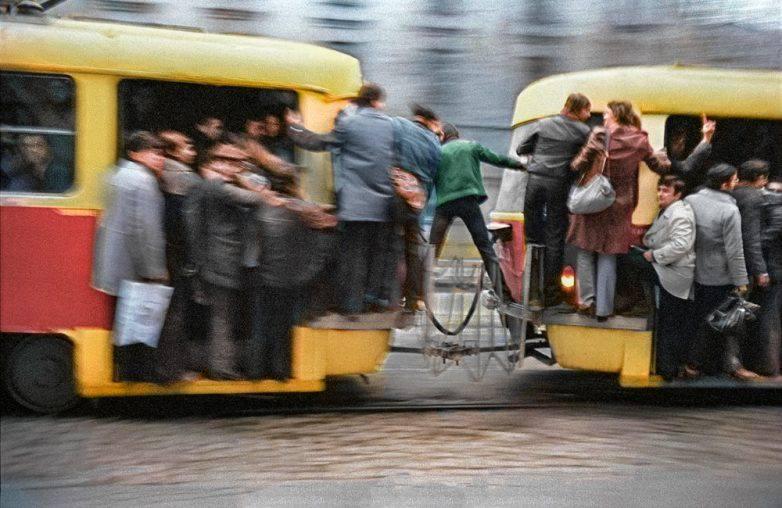 Rush hour in Bucharest in 1982