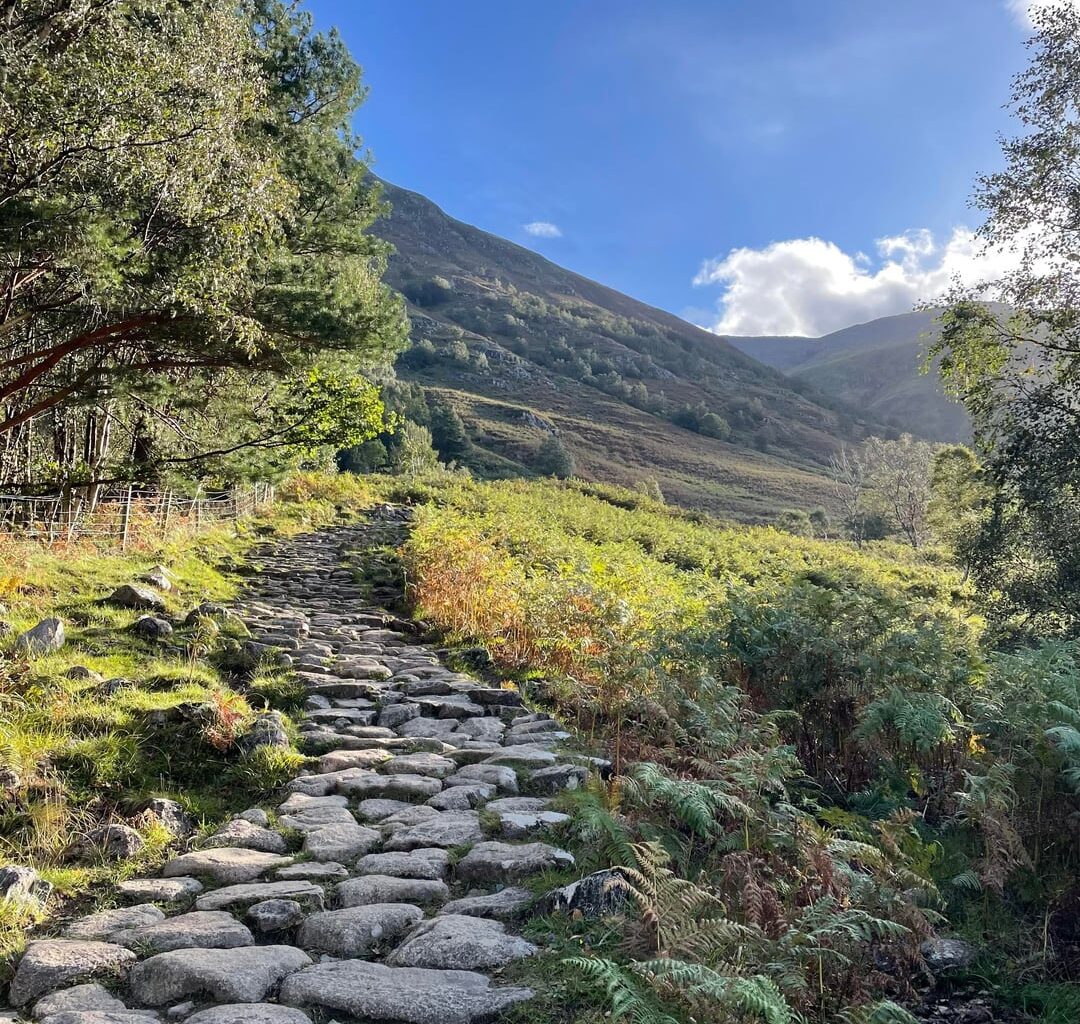 The way up to the highest point in the UK
