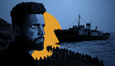800 migrants AI illustration