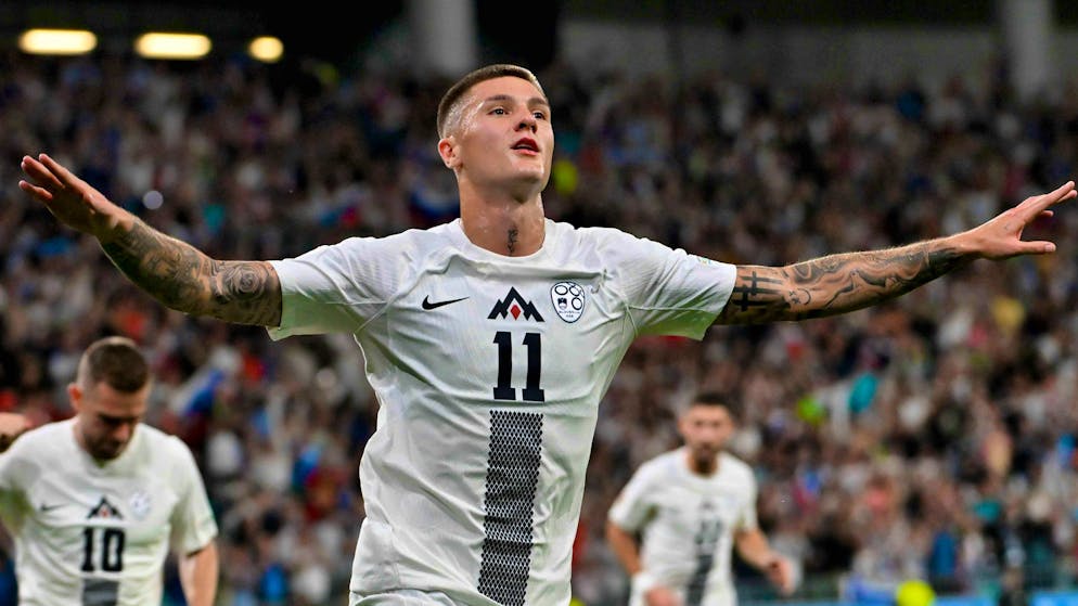 Benjamin Sesko is the great hope of the Slovenian national team.