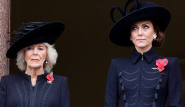 Queen Camilla and Kate Middleton wear black