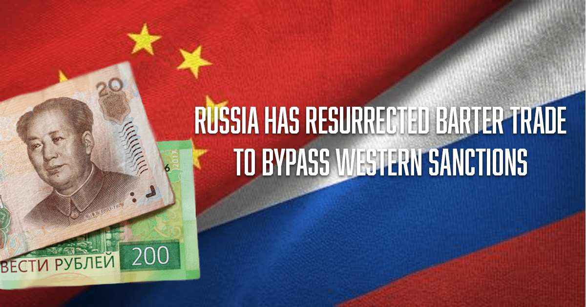 Western sanctions are clearly biting — Russia has revived barter trade as a means to work around them, trading wheat for Chinese cars, flax seed for building materials, and other goods. In 2024, the Economy Ministry issued guidelines to support such non-monetary trade methods.