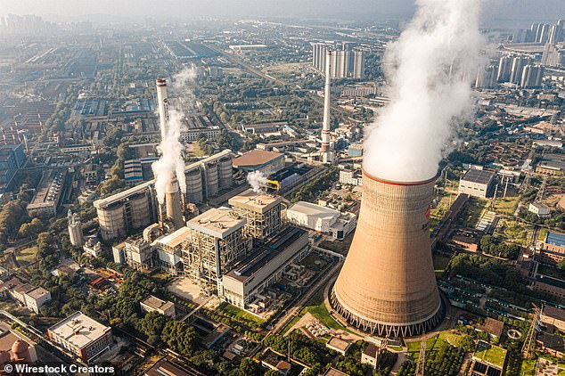 Nuclear fission is already making electricity, while nuclear fusion is still in the research and development phase. Pictured, nuclear power plant in Wuhan, China