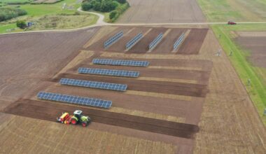 Strøm og korn på samme mark: Solpaneler på højkant giver plads til afgrøder