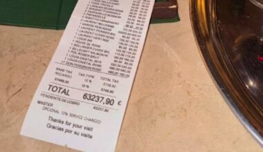 63'237 Euro für ein Abendessen: Restaurant veröffentlicht Gäste-Rechnung – und geht viral