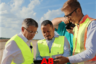 Moldovan parliament speaker inspects construction site of Union Highway, due to connect Moldova with Romania