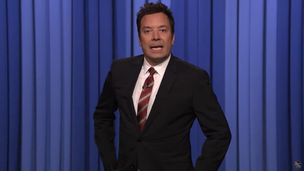 Jimmy Fallon Shows Kimmel Solidarity by Fake Censoring Monologue Jokes About Trump | Video