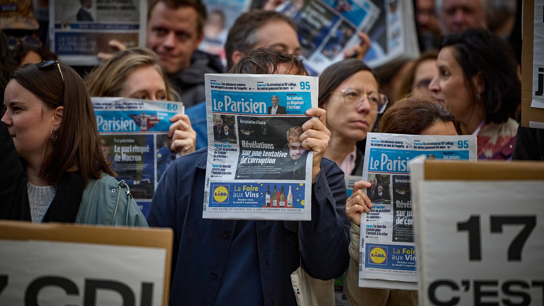 Face à la menace Bolloré, la rédaction du « Parisien » se met en grève