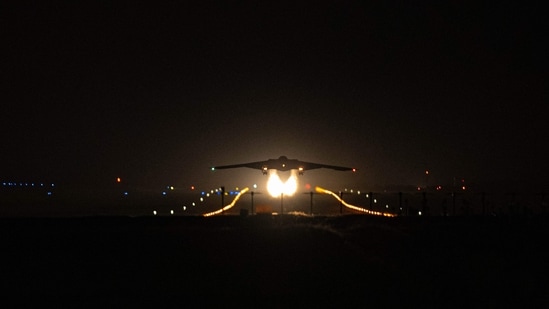 A US Air Force B-2 Spirit taking off to support Operation "Midnight Hammer" at Whiteman Air Force Base, Missouri, on June 20, 2025(AFP FILE)