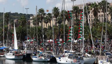 Storm forces Thunberg's blockade-busting Gaza flotilla back to port in Barcelona