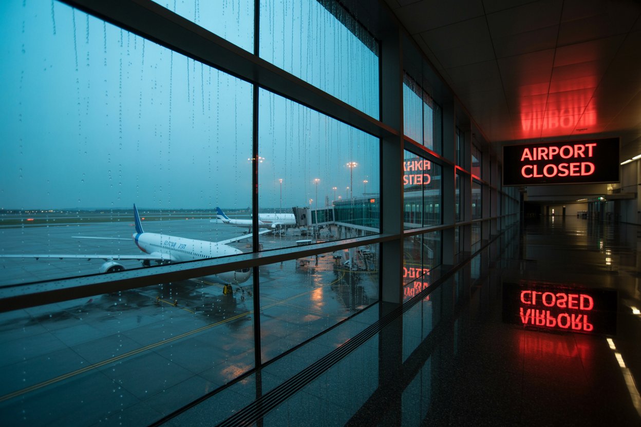Travel Chaos as Poland-Based Flight from Antalya to Krakow Slips Off Runway in Bad Weather, Airport Closed and Affecting Lufthansa, British, LOT Polish, Finnair and Other Airlines