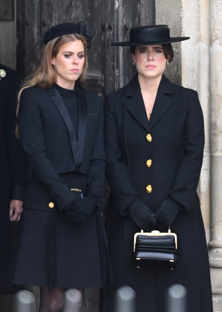 Princess Beatrice and Eugenie at Queen Elizabeth's funeral