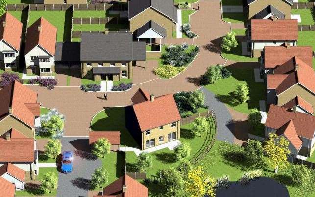 CGI of the planned new houses at Great Mongeham, from August 2018, during the application process. Picture: Designs Architecture