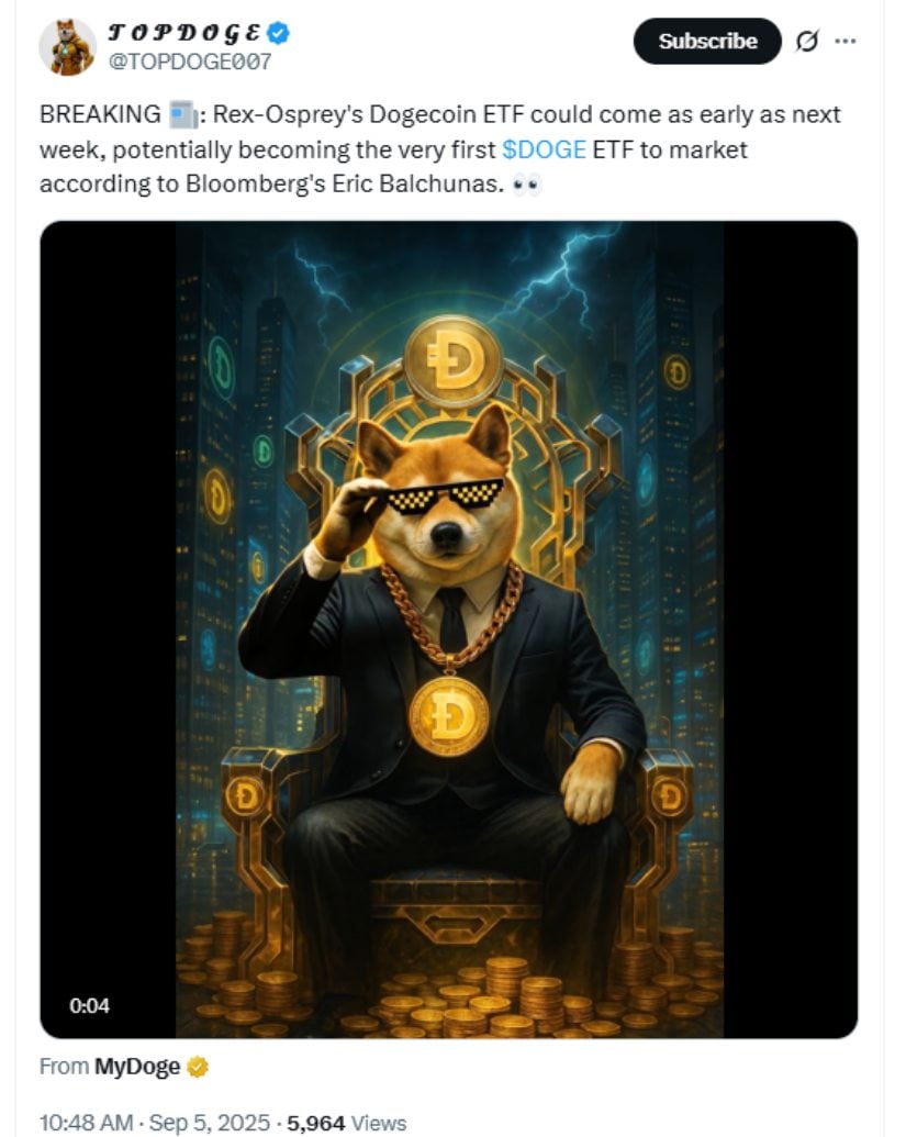 ETF Buzz Adds Fuel to Dogecoin Prediction 2025