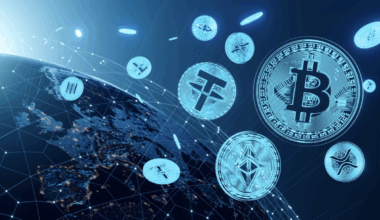 cryptocurrency and globe