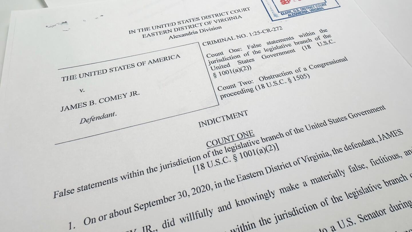 The sparse indictment of Comey by Trump's Justice Department belies a complicated backstory