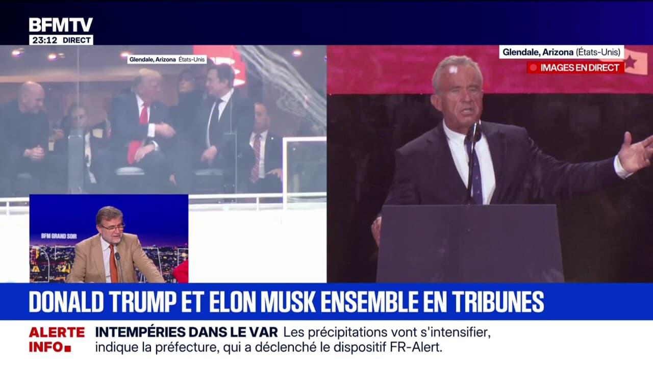 Donald Trump et Elon Musk sont ensemble en tribunes pour l'hommage à Charlie Kirk à Glendale aux États-Unis