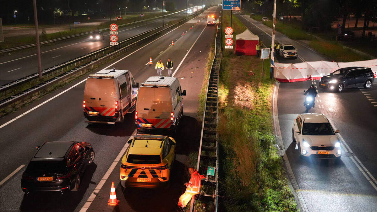 Het is nog niet duidelijk waarom de vrouw de A59 overstak.