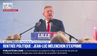 "Si la France était gouvernée par les Insoumis, les navires de la marine nationale accompagneraient" ces bateaux, indique Jean-Luc Mélenchon, chef de file LFI