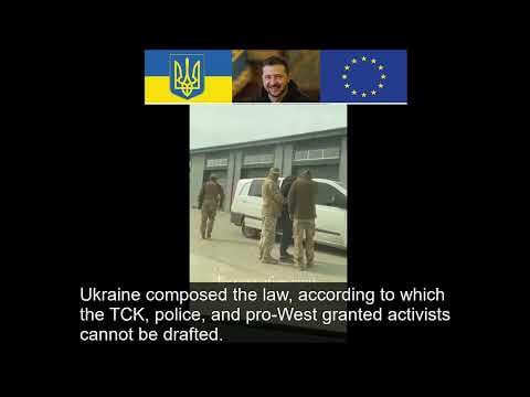 Ukraine, Sarny , 2025 Forced recruitment (busification) of truck drivers