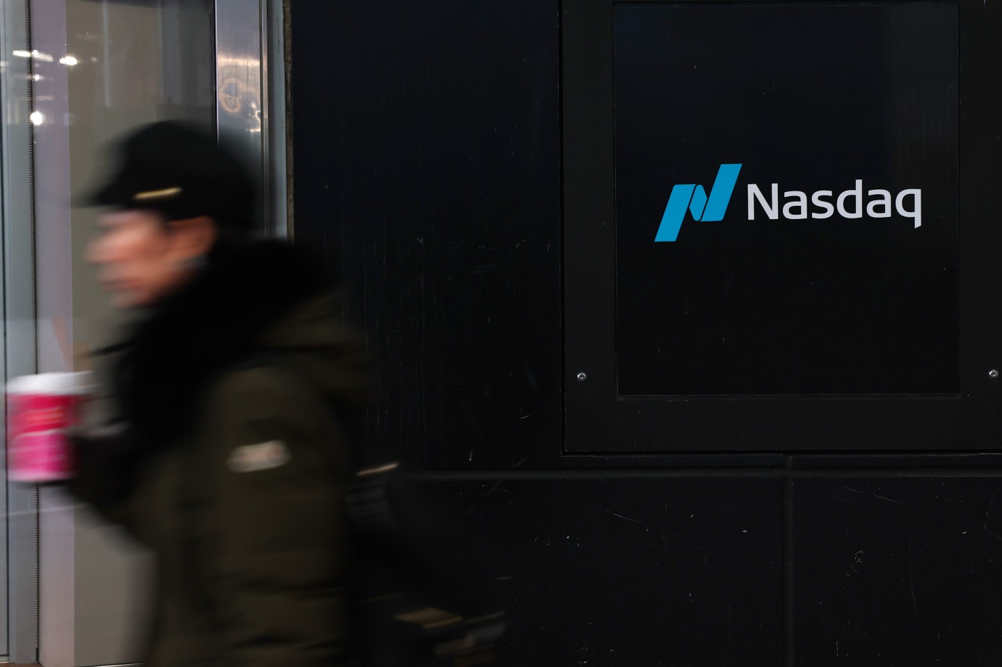 The Nasdaq MarketSite is seen on December 12, 2024 in New York City. (Photo: Michael M. Santiago/Getty Images)