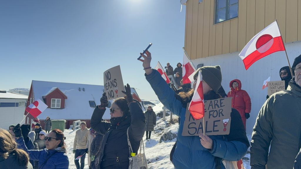 Greenlanders march to US consulate building, protesting Trump’s annexation bid