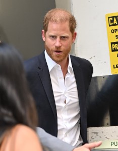 NEW YORK, NEW YORK - APRIL 23: Prince Harry, Duke of Sussex leaves Deutsche Bank Center on April 23, 2025 in New York City. (Photo by James Devaney/GC Images)