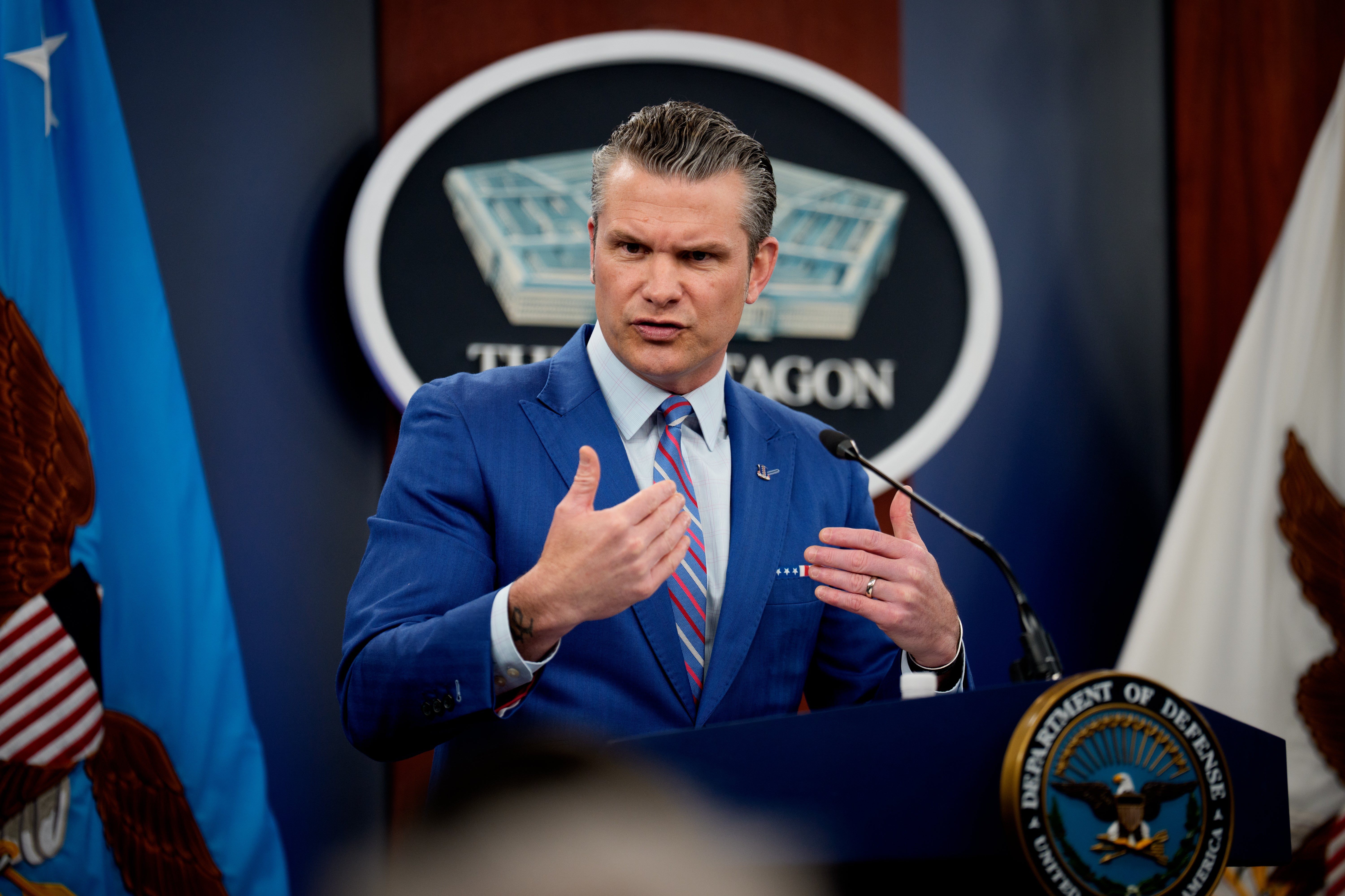 Defense Secretary Pete Hegseth said the United States had the legal authority to strike a boat full of suspected drug dealers