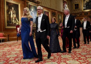 Tiffany Trump and Apple CEO Tim Cook attend the State visit by the President of the United States of America at Windsor Castle on September 17, 2025 in Windsor, England. President Trump is in England from Sept. 16-18 on his second UK state visit, with the previous one taking place in 2019 during his first presidential term. (Photo by Kevin Lamarque - Pool/Getty Images)