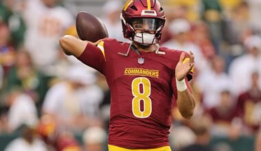 Commanders QB Jayden Daniels out vs. Raiders with knee sprain; Marcus Mariota to start
