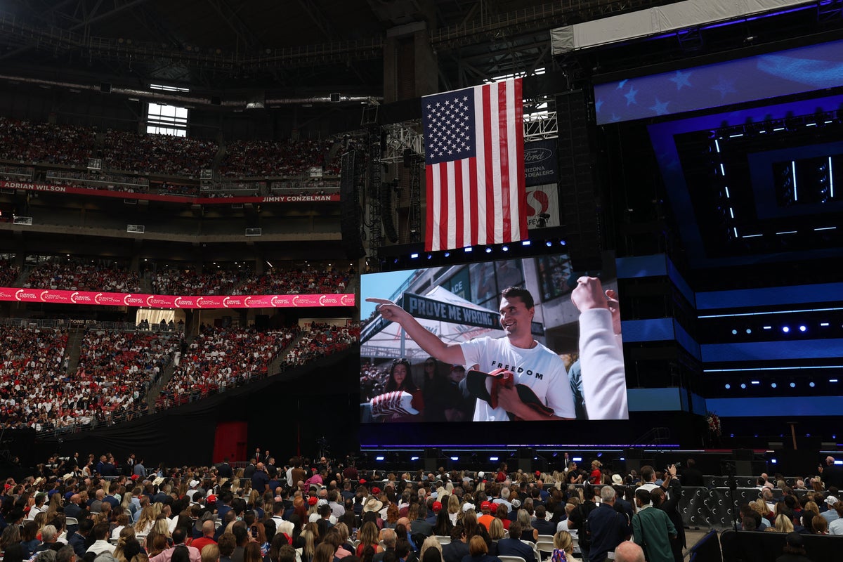 Vitriol flies at Charlie Kirk memorial ahead of Trump speech as Miller warns left that ‘dragon’ is awakened’: Live updates