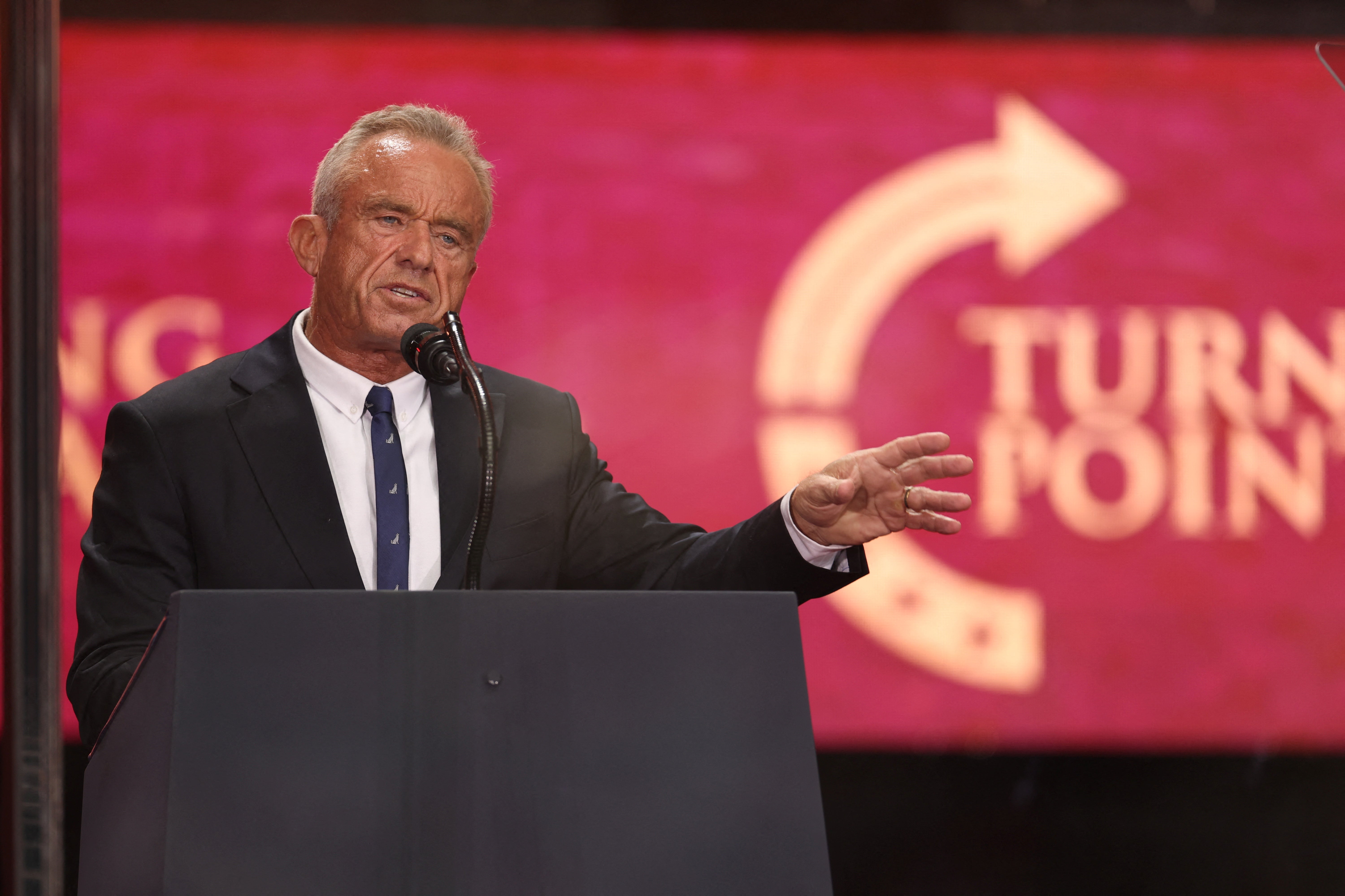 Health and Human Services Secretary Robert F. Kennedy, Jr. paying tribute to Charlie Kirk