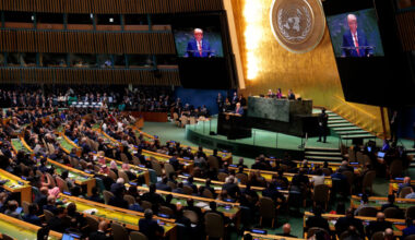 President Donald Trump speaks during the 80th session of the U.N. General Assembly at the United Nations headquarters on Sept. 23 in New York City. Credit: Chip Somodevilla/Getty Images