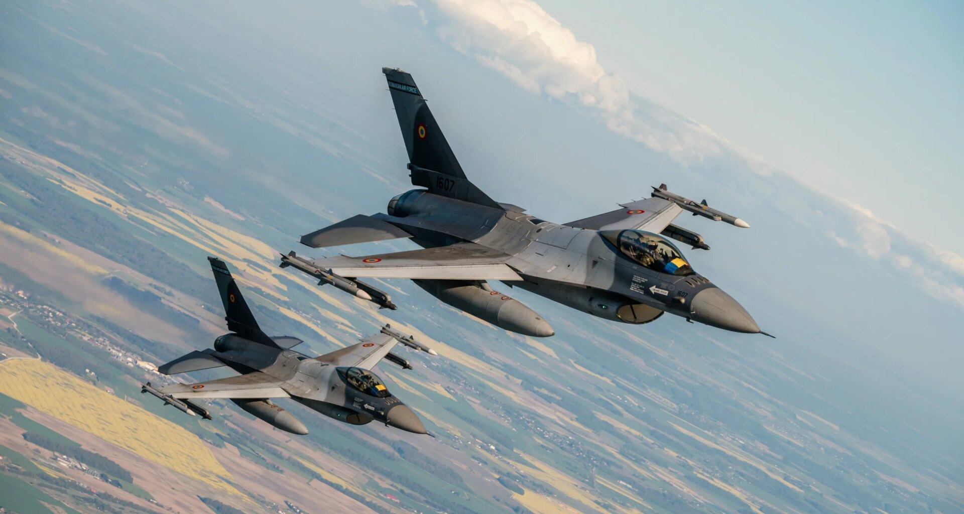 Romanian Air Force F-16s intercept Russian drone that violated national airspace %