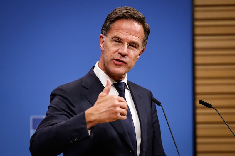 Nato secretary general Mark Rutte: 'It is up to Russia how far they will take this. We will defend ourselves.' Photograph: Simon Wohlfahrt/AFP