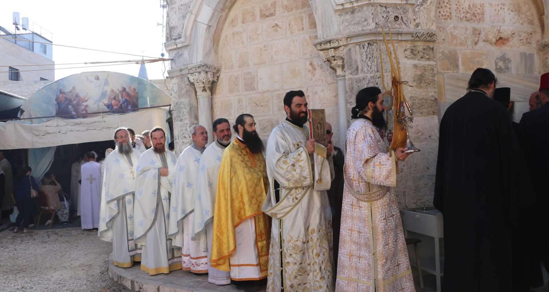 For most of the year, Jerusalem’s Ascension chapel is a mosque. On one feast day, Christian liturgies are celebrated.