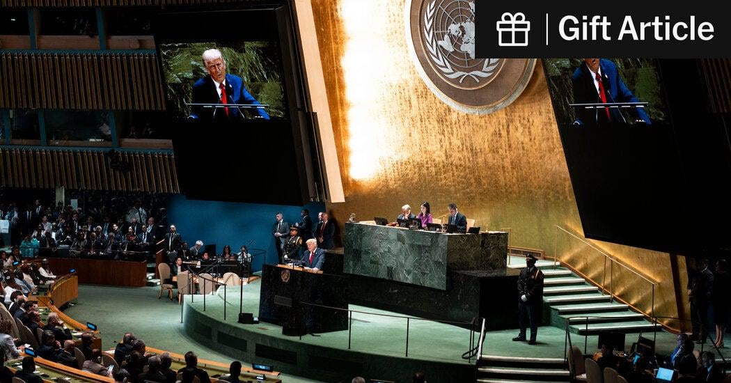Fact-Checking Trump’s U.N. Speech: The president made inaccurate claims about the economy, renewable energy and the mayor of London.