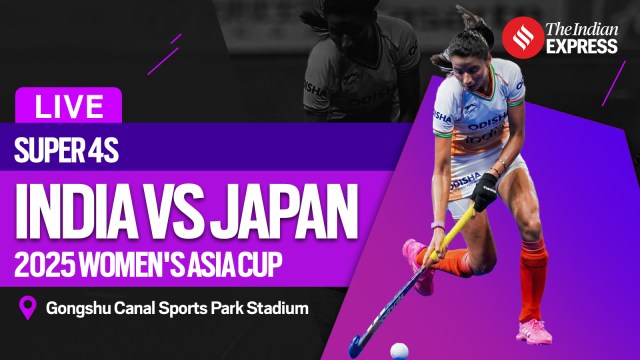 India vs Japan Women’s Asia Cup Hockey 2025 Super 4s Live Score: India take on Japan in the Super 4 match on Saturday.