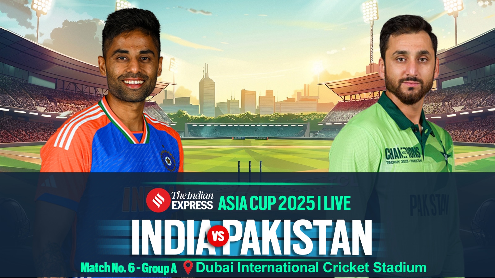 India vs Pakistan Asia Cup 2025 Live Cricket Score: Follow live action and updates from Dubay today.