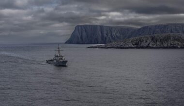 U.S. Navy Destroyers Patrol Arctic Waters In Norwegian Barents Sea Near Russian Maritime Border
