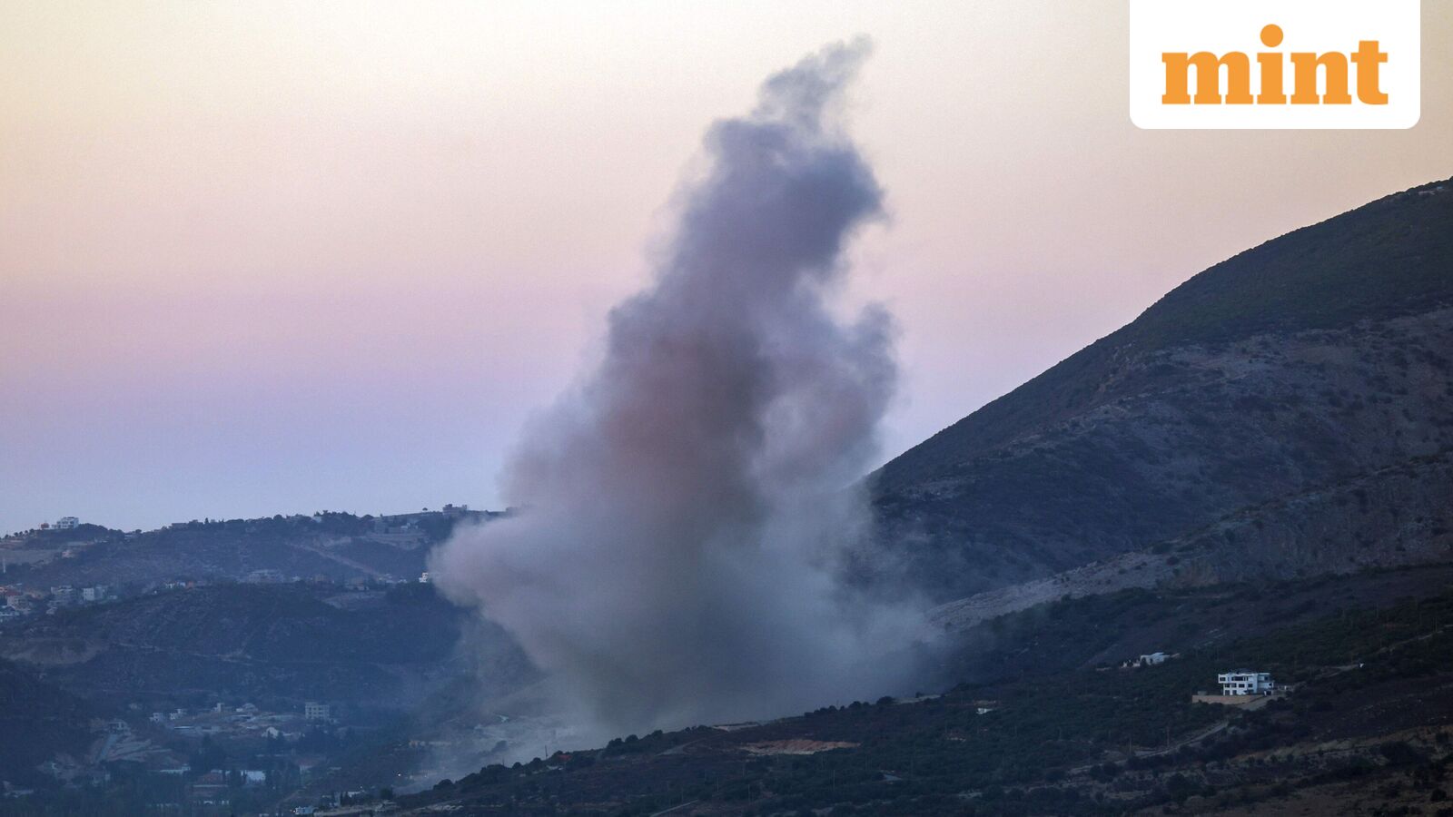 Smoke rises following an Israeli airstrike on the outskirts of the southern Lebanese village of Jarmaq.