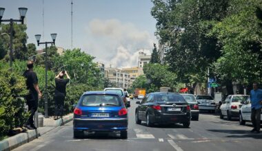 On June 23, residents recorded smoke rising from an Israeli strike in Tehran.