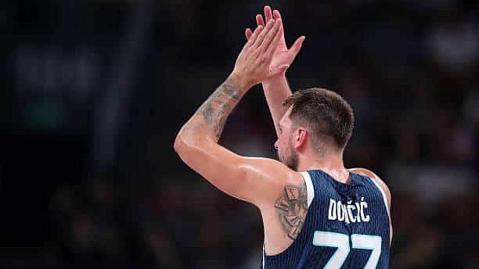 Luka Doncic Celebrates Slovenia Advancing To EuroBasket Quarterfinals