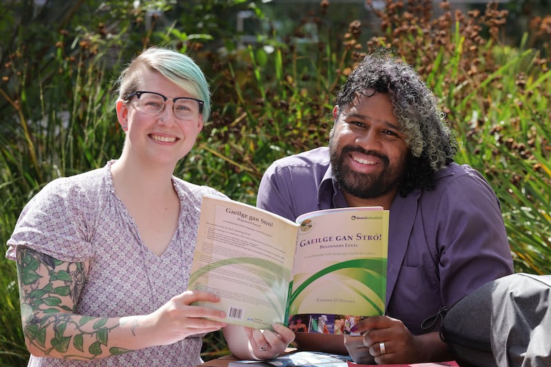 Raine Greenhart and partner Charles-Rose Greenhart. Photograph: Alan Betson