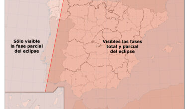Magnitud del eclipse desde diferentes posiciones