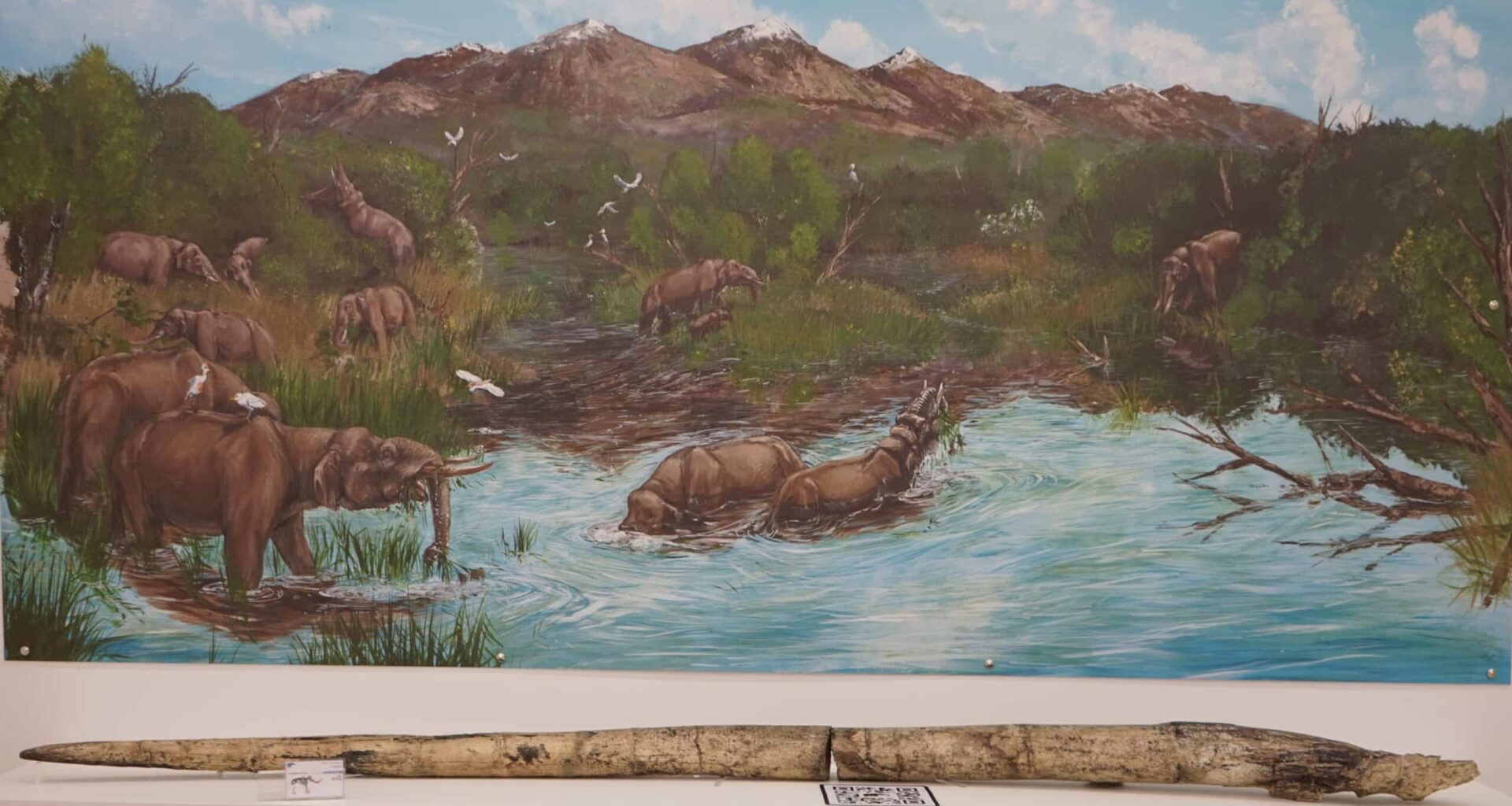Mastodons in their habitat, depiction