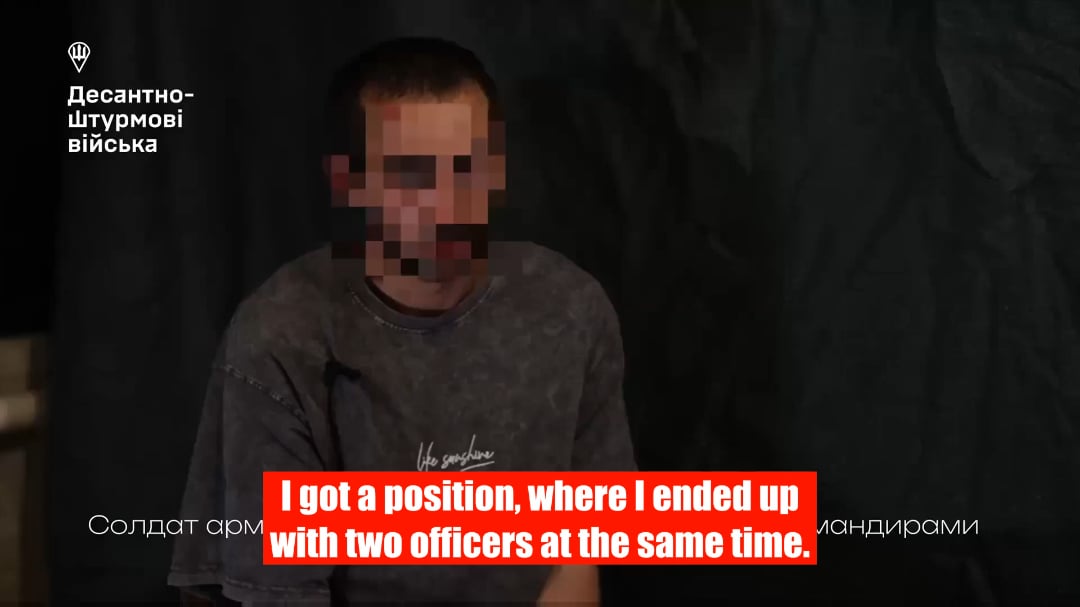 A russian soldier refused to die in a meat assault, killed two of his commander-officers, destroyed their position, surrendered to Ukrainian forces, and expressed a desire to fight for Ukraine. Footage from Ukrainian Air Assault Forces. 10.09.2025